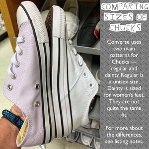 Regular Vs “Dainty” Chucks — FYI